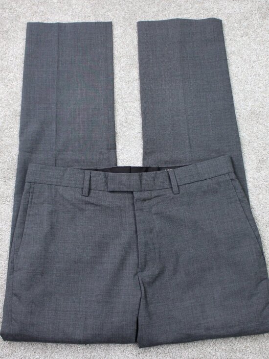 Banana Republic Other - Banana Republic Pants Men 32x32 Charcoal Gray Marzotto Wool Slim Fit Performance